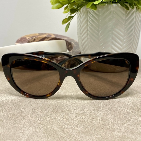 VERSACE VE4378 54MM Cat Eye Sunglasses Tortoise Brown Frame | New in Case - Picture 2 of 8